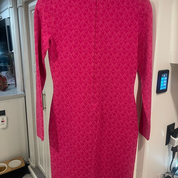 Logo Jacquard Mock Neck Dress - Picture 3 of 5